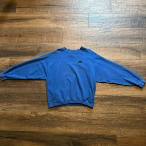 Vintage Y2K Nike Blue Sweatshirt Heavyweight Large